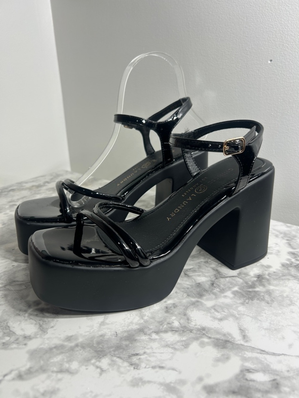 Chinese laundry Black Chunky Platform Heels – Retro Block Heel Pre-Owned